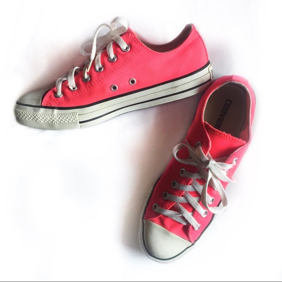 Neon Pink Double Up Converse - Picture 1 of 5